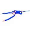 LEAN TOYS maskot plyšová opica s bábätkom, modrá 90 cm