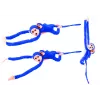 LEAN TOYS maskot plyšová opica s bábätkom, modrá 90 cm