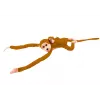 LEAN TOYS maskot plyšová opica s bábätkom, svetlohnedá 90 cm