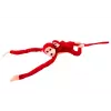 LEAN TOYS Maskot plyšová opica s bábätkom, červená 70 cm