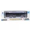 LEAN TOYS kovový mestský autobus biely 1:43 odlievaný model s naťahovacím motorčekom a otváracími dverami