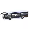 LEAN TOYS kovový mestský autobus biely 1:43 odlievaný model s naťahovacím motorčekom a otváracími dverami