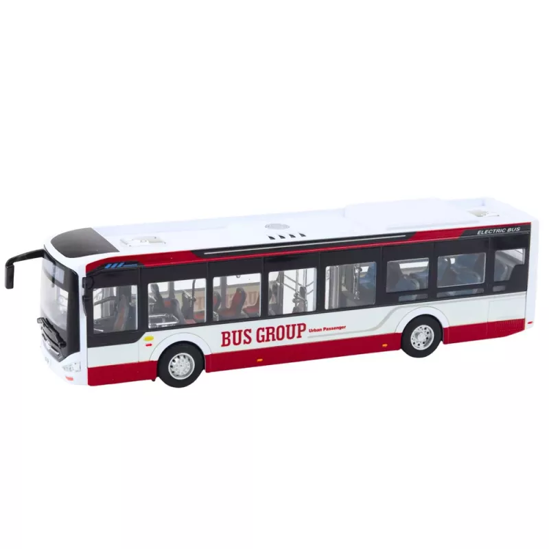 LEAN TOYS Kovový mestský autobus so zvukom a svetlom 1:42