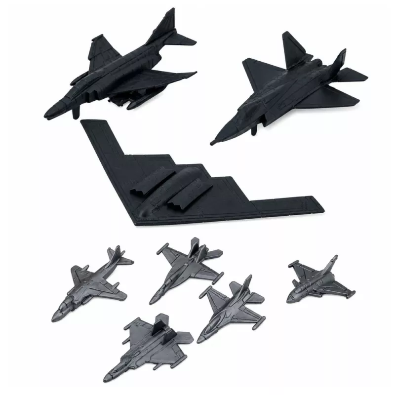LEAN TOYS vojenská sada vojaci vozidlá lode stíhačky základňa 54 ks