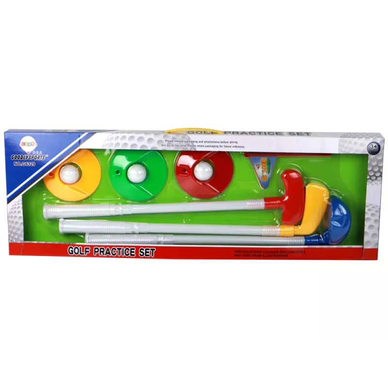 LEAN TOYS Mini golfová sada pre deti, palice, 12 dielov