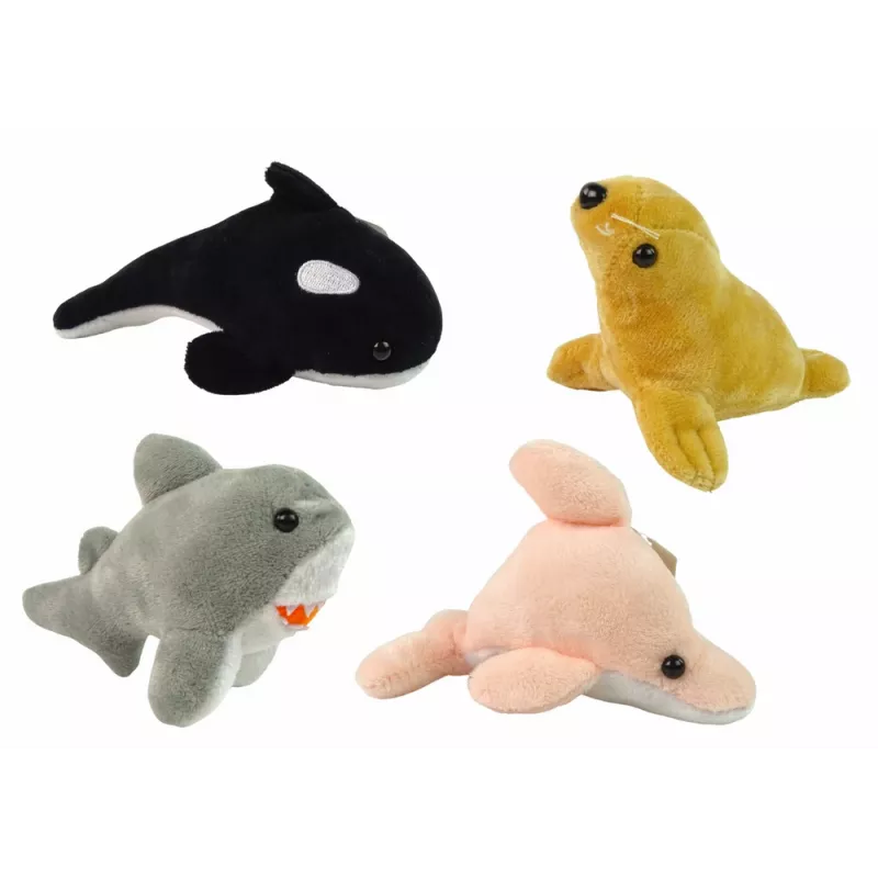 LEAN TOYS Mini plyšové morské živočíchy 4 modely