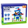 LEAN TOYS viacúrovňový vodný stôl s hracou plochou, stoličkou, príslušenstvom a formičkami, 63 cm