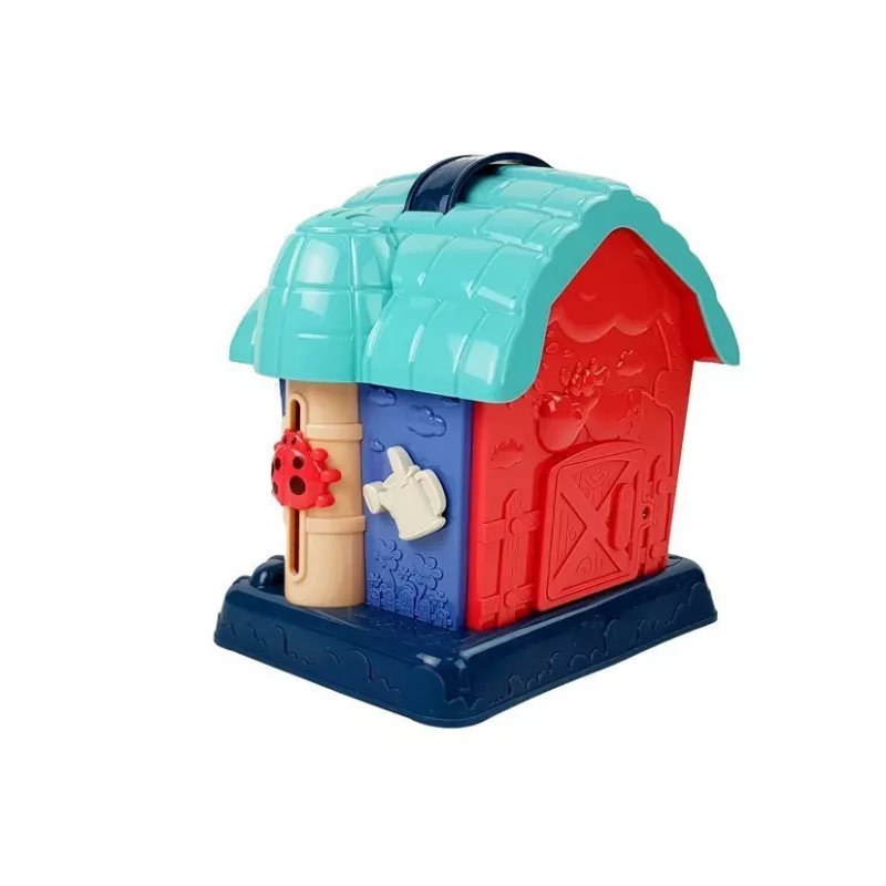 LEAN TOYS Hudobná stodola zvieratá farma zvuky hudba ružová