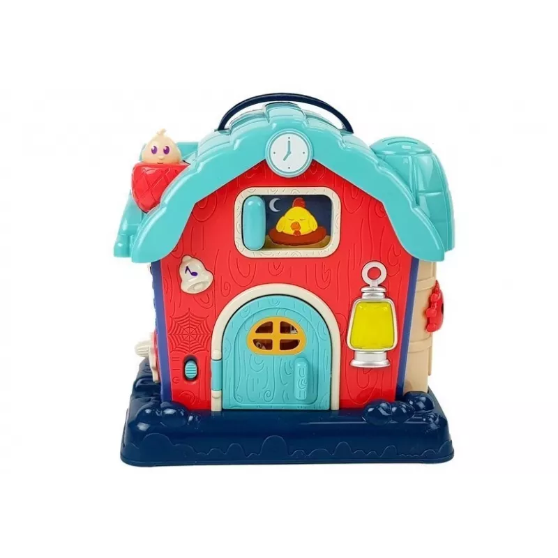 LEAN TOYS Hudobná stodola zvieratá farma zvuky hudba ružová