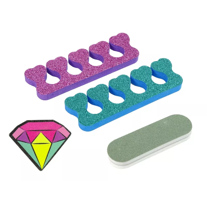 LEAN TOYS Sada lakov na nechty s lakmi, perami a farebnými samolepkami