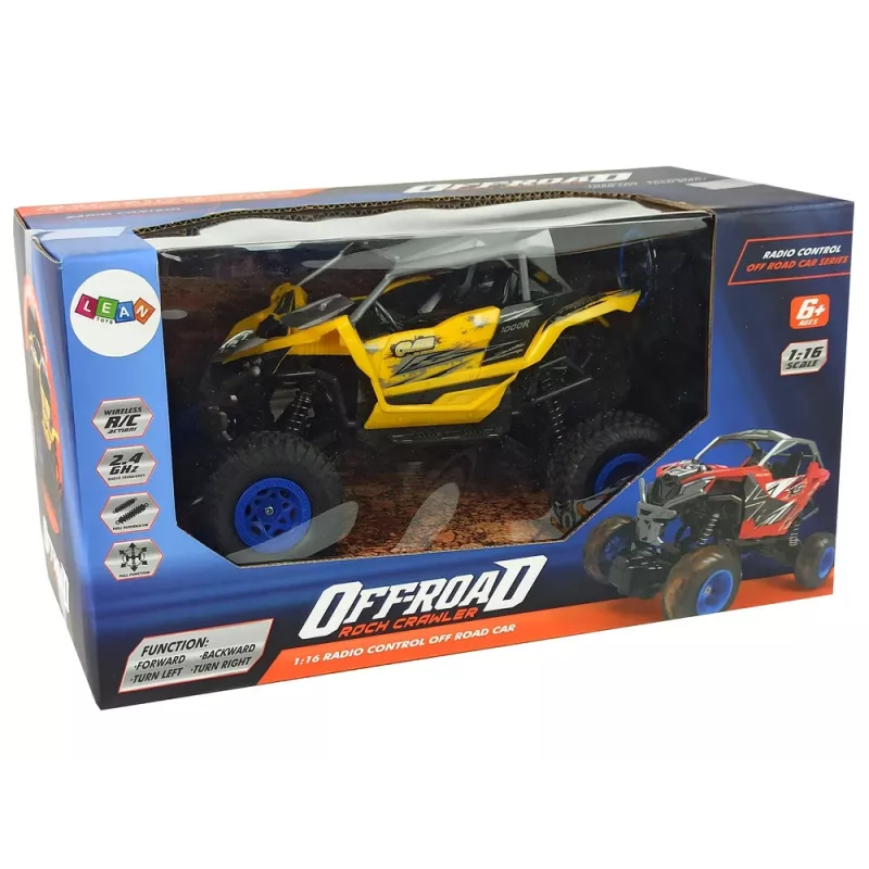 LEAN TOYS Off-Road diaľkové ovládanie 2,4 GHz 1:16 žlté