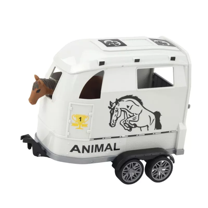 LEAN TOYS offroad vozidlo s konským prívesom, figúrka, svetlá a zvuky