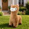 LEAN TOYS plyšová alpaka mäkká hračka s jemnou srsťou béžová 28 cm