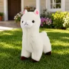 LEAN TOYS plyšová alpaka mäkká biela srsť 28 cm