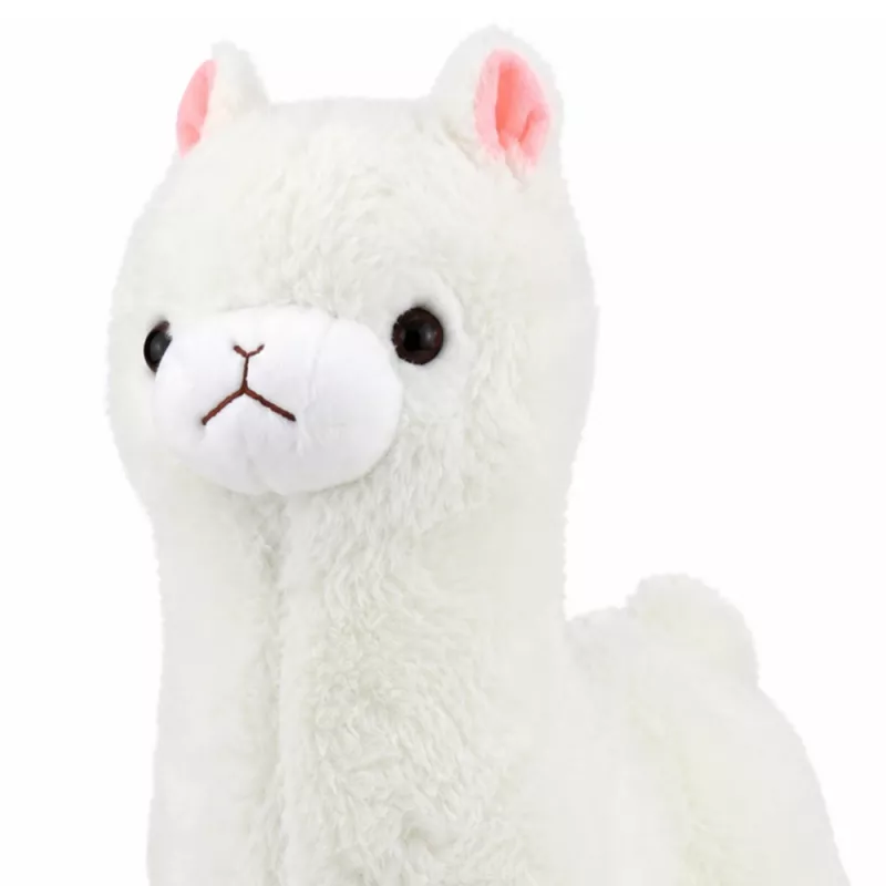 LEAN TOYS plyšová alpaka mäkká biela srsť 28 cm