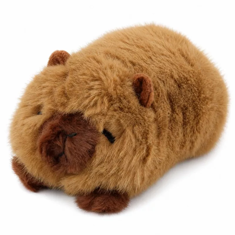LEAN TOYS plyšová kapybara zvierací maskot mäkká hračka hnedá 16 cm