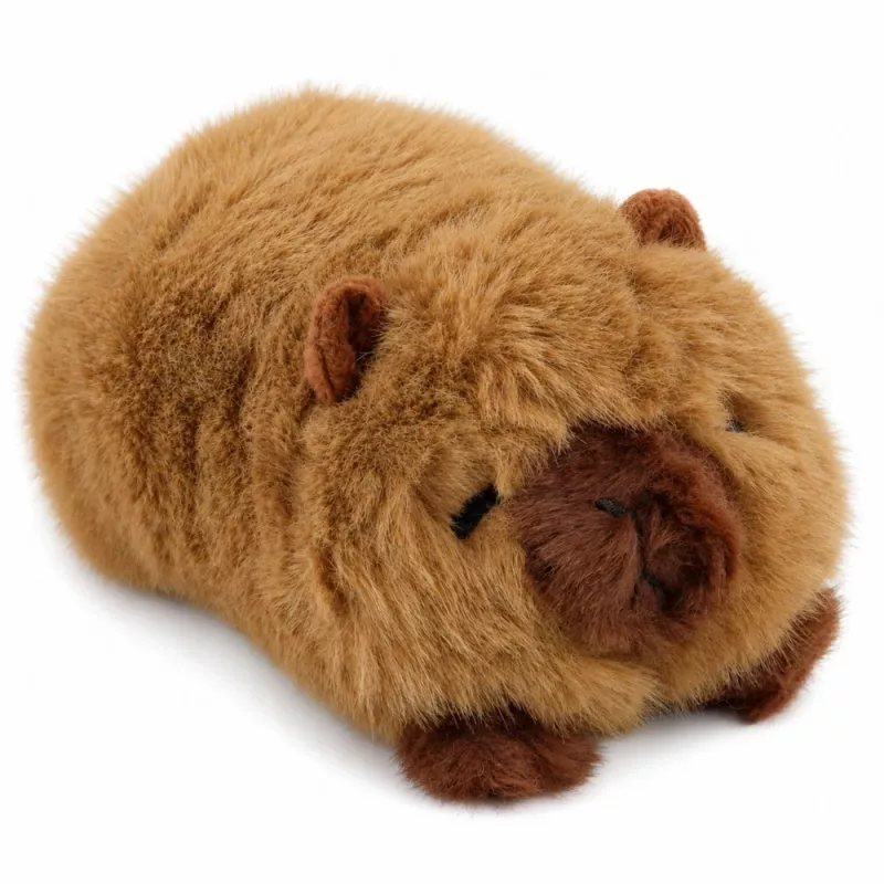 LEAN TOYS plyšová kapybara zvierací maskot mäkká hračka hnedá 16 cm