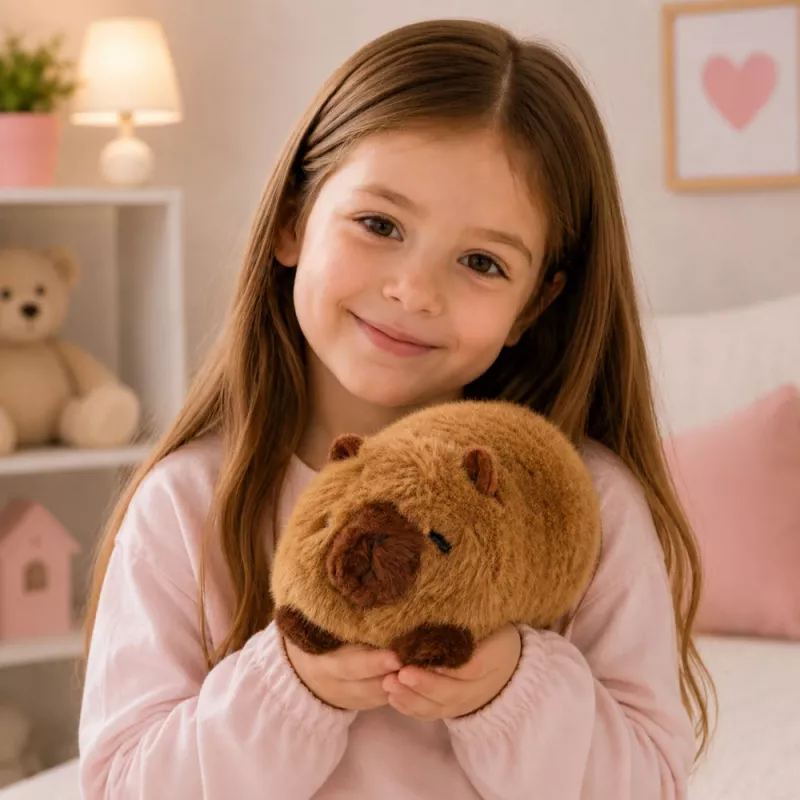LEAN TOYS plyšová kapybara zvierací maskot mäkká hračka hnedá 16 cm