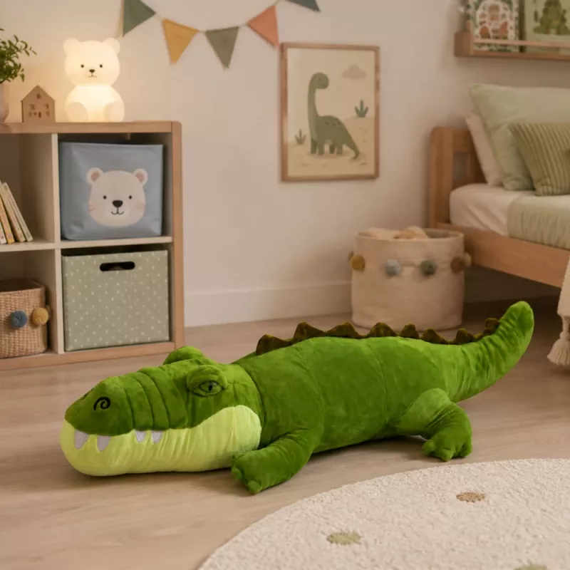 LEAN TOYS plyšový krokodíl maskot plyšák realistický zelený 70cm
