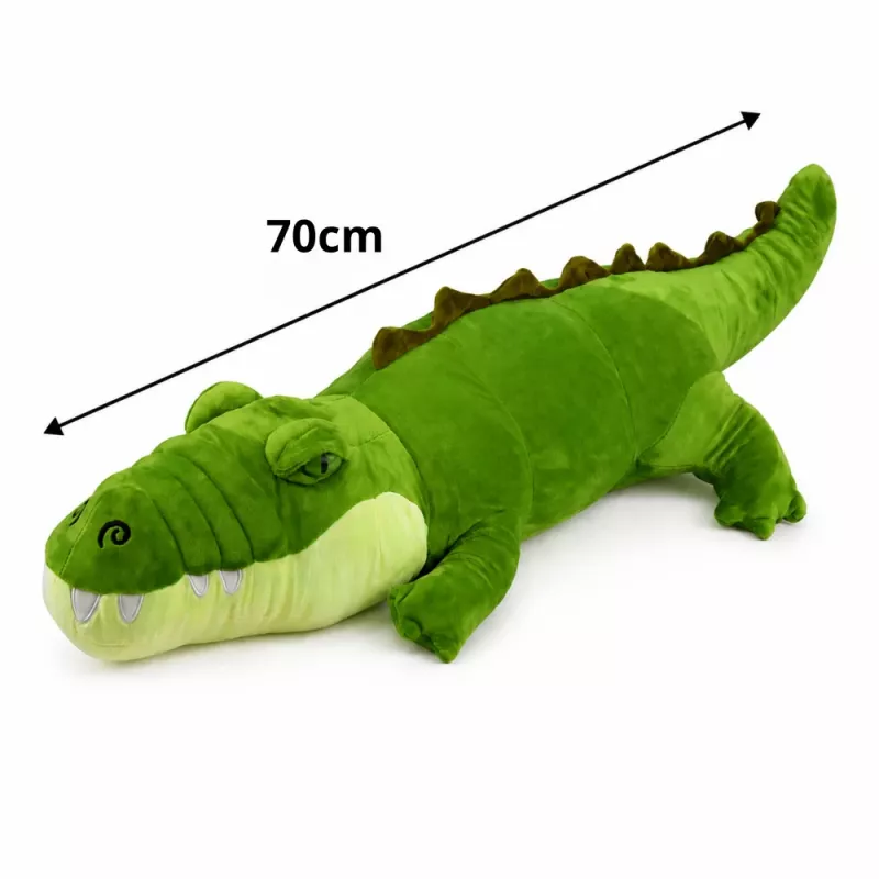 LEAN TOYS plyšový krokodíl maskot plyšák realistický zelený 70cm