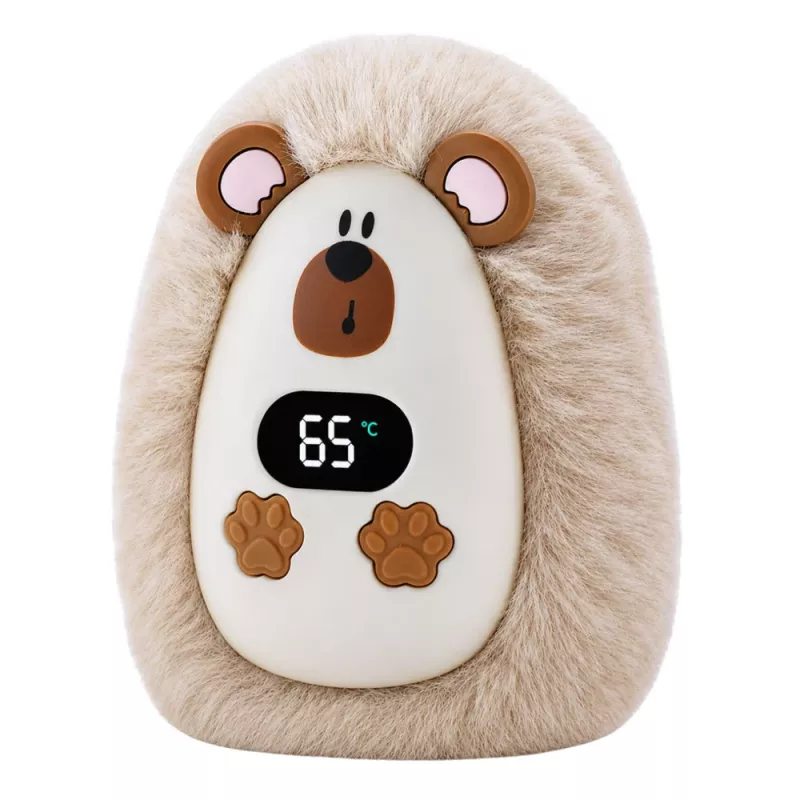 LEAN TOYS Plstený ježko ohrievač rúk nabíjací béžový 45°C / 55°C / 65°C