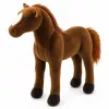 LEAN TOYS Plyšový kôň plyšová hračka tmavohnedá 40cm x 37cm