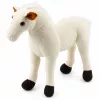 LEAN TOYS plyšový kôň plyšová hračka maskot plyšák biela 40cm x 37cm