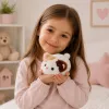 LEAN TOYS plyšové mačiatko maskot mäkká hračka malá biela 16 cm