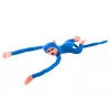 LEAN TOYS plyšová opica maskot so zvukom, modrá 80 cm