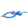 LEAN TOYS plyšová opica maskot so zvukom, modrá 80 cm