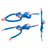LEAN TOYS plyšová opica maskot so zvukom, modrá 80 cm