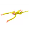 LEAN TOYS Plyšová opica maskot so zvukom, žltá 80 cm