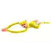 LEAN TOYS Plyšová opica maskot so zvukom, žltá 80 cm