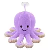 LEAN TOYS plyšová hračka chobotnica s prísavkou, fialová, 16 cm
