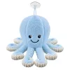 LEAN TOYS plyšová chobotnica s prísavkou, modrá, 16 cm