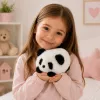 LEAN TOYS plyšová panda mäkká hračka čierna a biela 16 cm