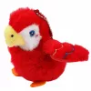 LEAN TOYS Plush papagáj kľúčenka červená 9 cm