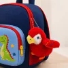 LEAN TOYS Plush papagáj kľúčenka červená 9 cm