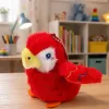 LEAN TOYS Plush papagáj kľúčenka červená 9 cm