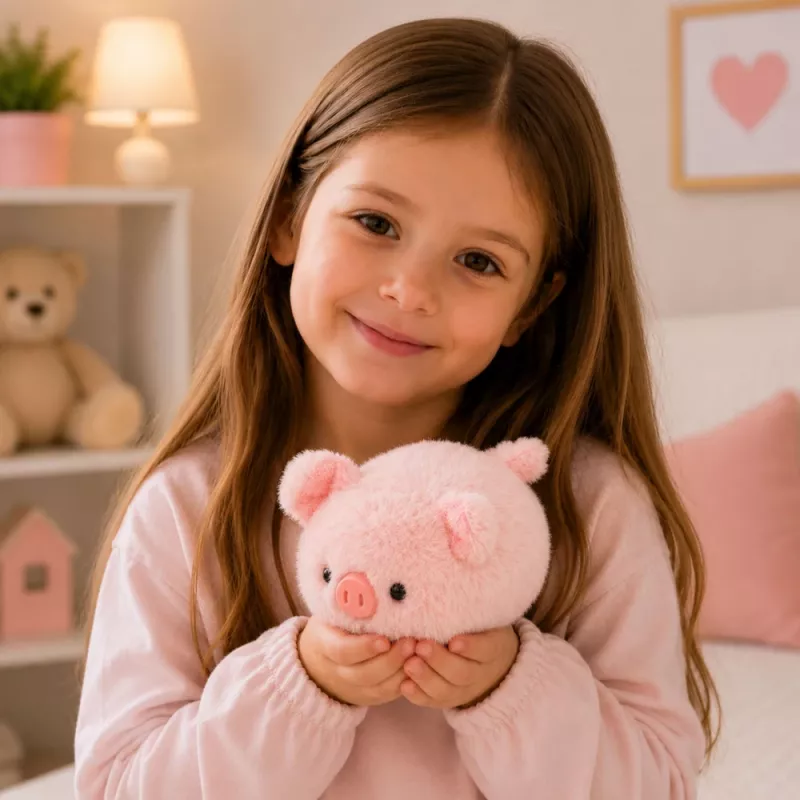 LEAN TOYS plyšové prasiatko maskot mäkká hračka ružová 16 cm