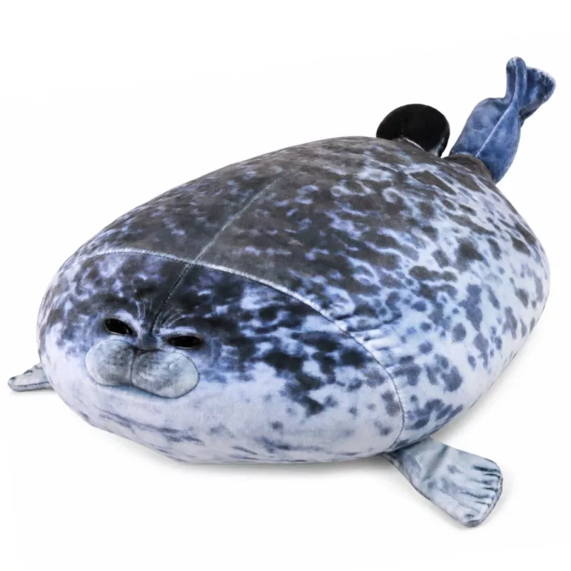 LEAN TOYS plyšová tuleň maskot maznáčik prírodná farba sivá 38 cm