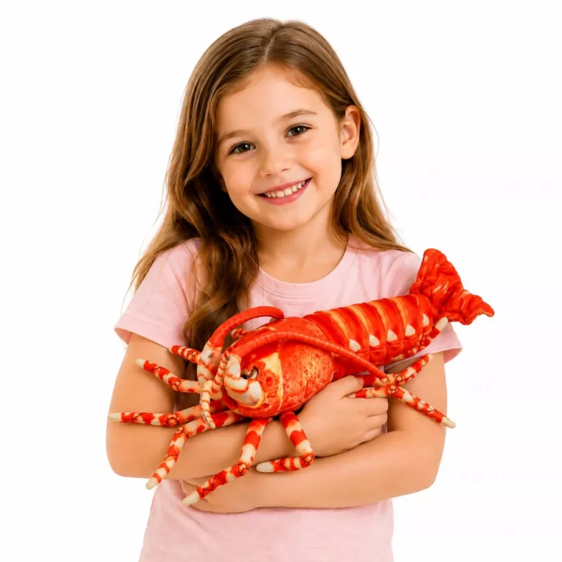 LEAN TOYS plyšová hračka maznáčik veľká kreveta morský živočích 55 cm