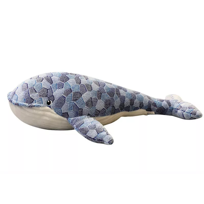 LEAN TOYS Plyšová veľryba maskot sivá 90 cm