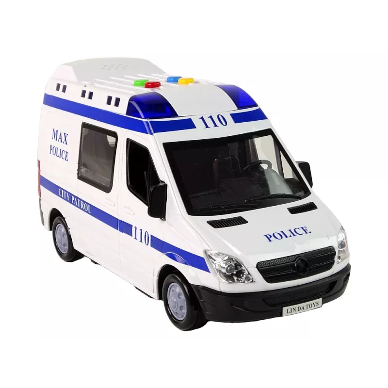 LEAN TOYS Policajné auto s pohonom trením, zvukom a svetlom