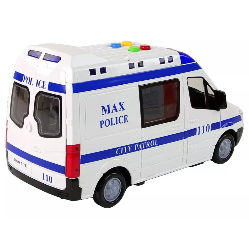 LEAN TOYS Policajné auto s pohonom trením, zvukom a svetlom