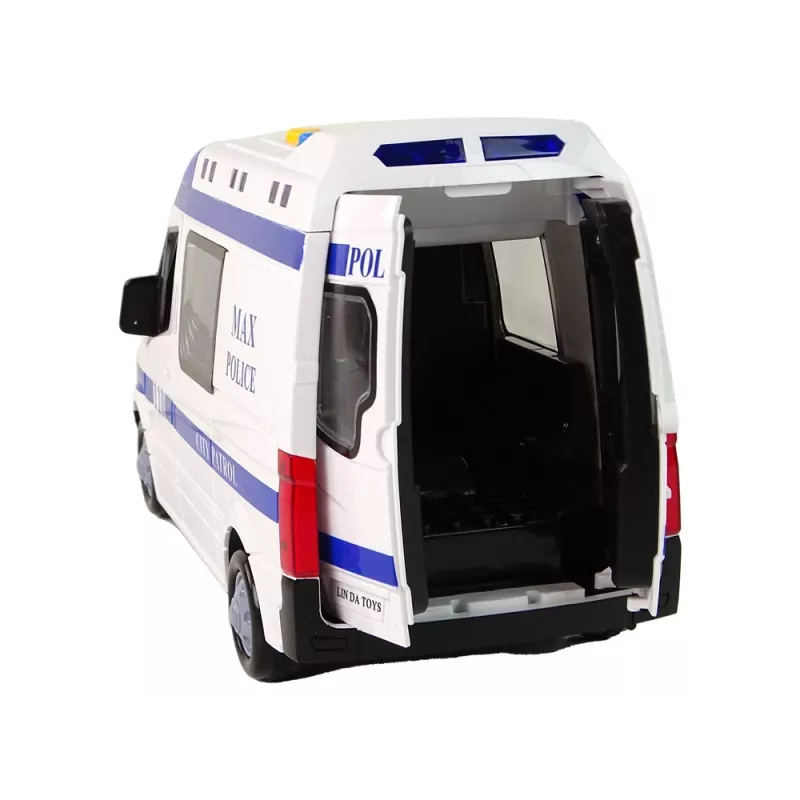 LEAN TOYS Policajné auto s pohonom trením, zvukom a svetlom