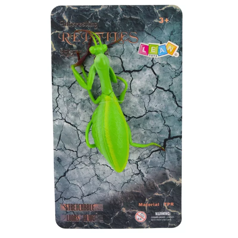 LEAN TOYS kudlanka gumená figúrka naťahovacia realistická zelená 18 cm
