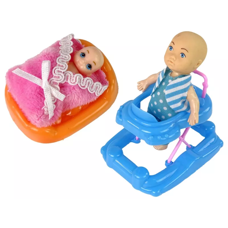 LEAN TOYS Tehotná bábika s dlhými vlasmi a príslušenstvom