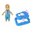 LEAN TOYS Tehotná bábika s dlhými vlasmi a príslušenstvom