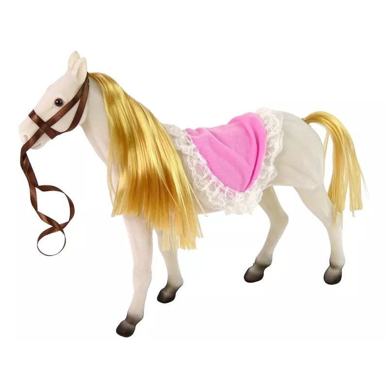 LEAN TOYS Princezná bábika s bielym poníkom figúrky doplnky
